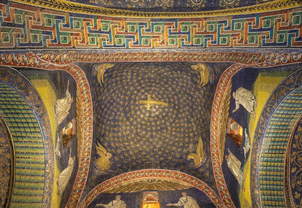 Ravena Italia Enero 2020 Los Mosaicos Del Mausoleo Cristiano Primitivo — Foto de Stock