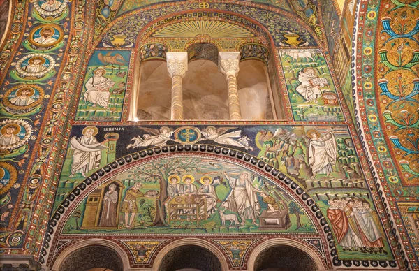 Ravenna Italie Janvier 2020 Mosaïque Scènes Abraham Accueille Les Anges — Photo