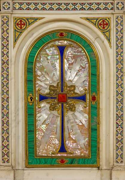 Turin Itálie Března 2017 Perleťový Svatostánek Chiesa San Dalmazzo — Stock fotografie