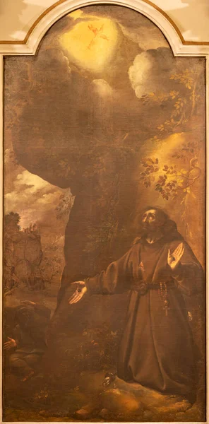 Como Italie Mai 2015 Peinture Stigmatisation Saint François Assise Dans Images De Stock Libres De Droits