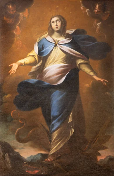 Como Italie Mai 2015 Peinture Immaculée Conception Dans Église Basilique — Photo