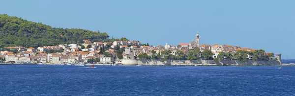 Croácia Panorama Cidade Velha Korcula — Fotografia de Stock