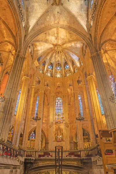 Barcelona Spanien März 2020 Das Presbyterium Der Kathedrale Vom Heiligen — Stockfoto