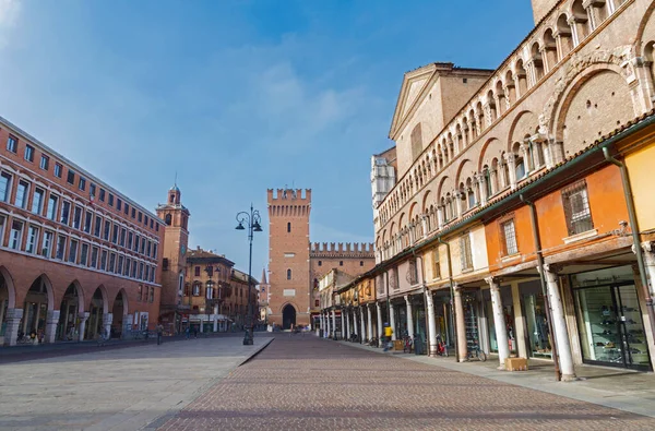 Ferrara Het Plein Piazza Trento Trieste — Stockfoto