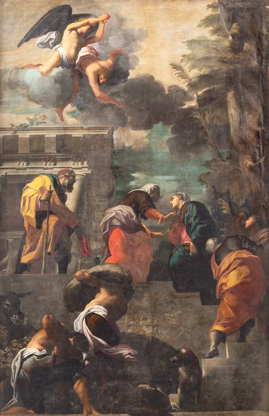 Ferrara イタリア 2020年1月30日 訪問シーン カルロ ボノニによってヴァドの教会Chiesa Santa Mariaの天井にペイント 1569 1632 — ストック写真