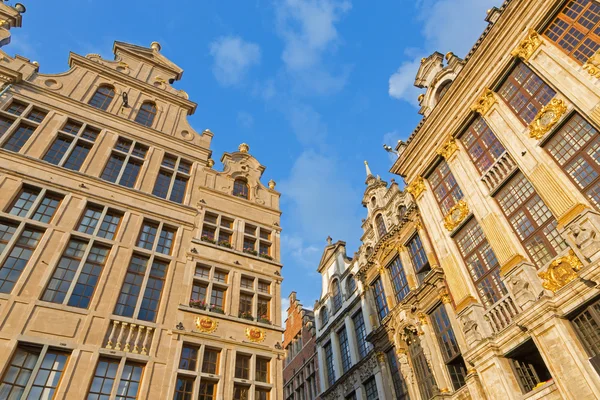 BRUSELAS, BÉLGICA - 14 DE JUNIO DE 2014: La fachada de los palacios en la plaza Grote markt a la luz de la tarde . —  Fotos de Stock
