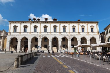 Padova, İtalya - 10 Eylül 2014: palazzo del capitanio piazza del duomo Meydanı üzerinde.