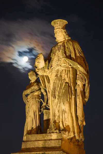 Padua - staty på prato della valle på natten. — Stockfoto