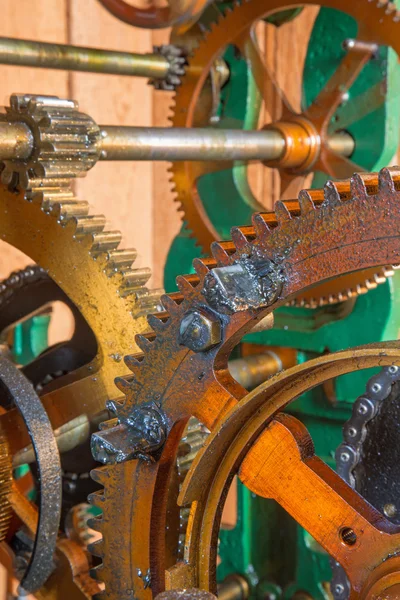 Detail of clockwork from colcktower — Stock Photo, Image