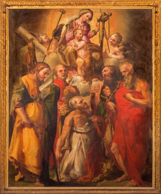 Bologna, İtalya - 15 Mart 2014: altar içinde 