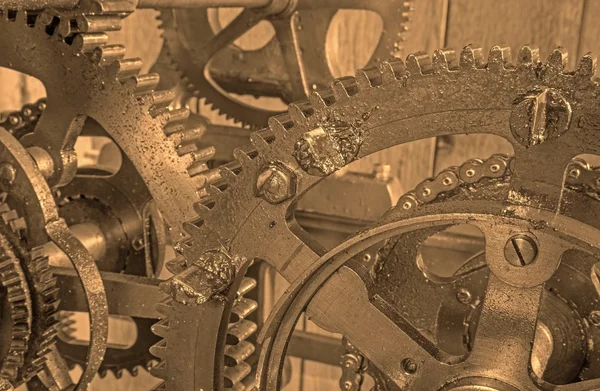 Detail of clockwork from colcktower — Stock Photo, Image