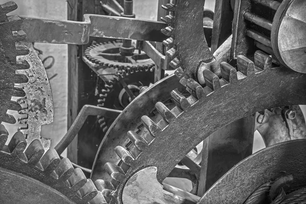 Bratislava - The detail of clock-work from tower-clock on the St. Martins cathedral — Stock Photo, Image