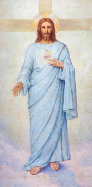 Padova, İtalya - 8 Eylül 2014: r. mulata 20 tarafından santa maria assunta (duomo) Katedral Paint'te İsa'nın kalbi. yüzde.