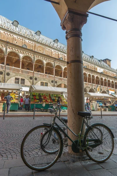 PADUA, ITALIA - SYYSKUU 9, 2014: Piazza delle Erbe ja Palazzo della Ragione . — kuvapankkivalokuva