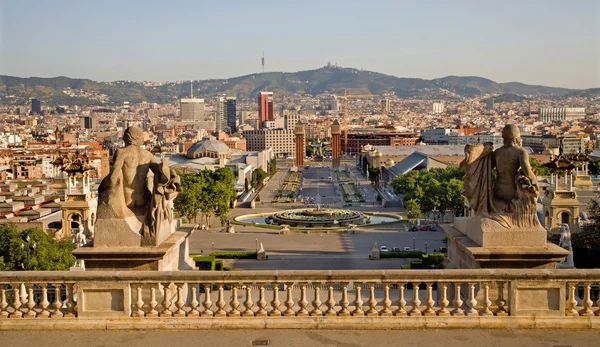 Barcellona - Prospettive dal palazzo Reale - mattina — Foto Stock