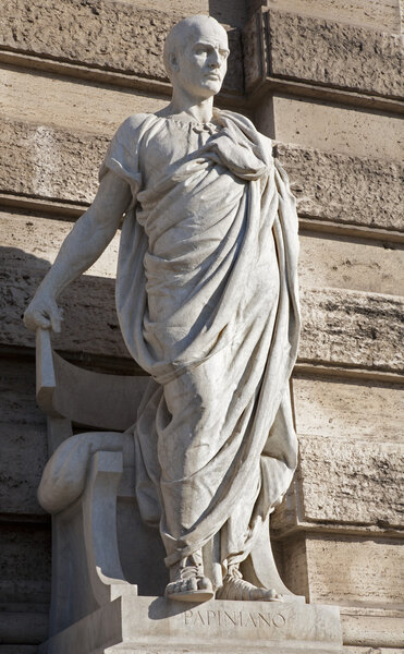 Rome - statue for justice Palace - Papinian