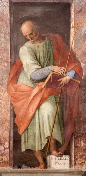 ROME - MARCH 21: Paint of Saint Philip the apostle from Santa Maria di Loreto church on March 21, 2012 in Rome. — Stock Photo, Image