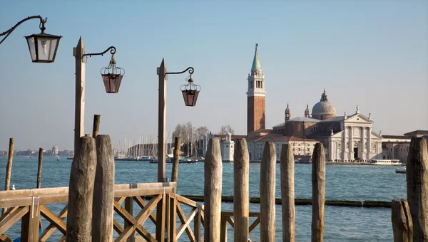 Venecia - topo y San Giorgio di Maggiore iglesia —  Fotos de Stock