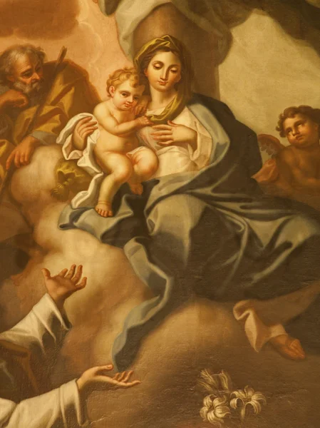 PALERMO - ABRIL 9: Pintura de Madonna com filho da igreja Santa Maria la Nuova em 9 de abril de 2013 em Palermo, Itália . — Fotografia de Stock