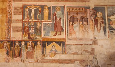 Verona - 27 Ocak: Açık havada 13. -14. cent. Basilica San Zeno 27 Ocak 2013 yılında Verona, İtalya.