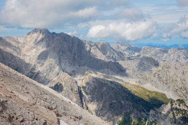 Alps - için Watzmann Hochkalter tepeye tırmanış--dan görünüm