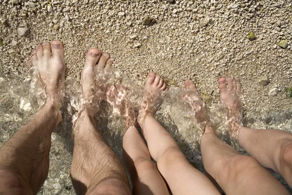 Closeup of a legs in the sea — Stock Photo, Image