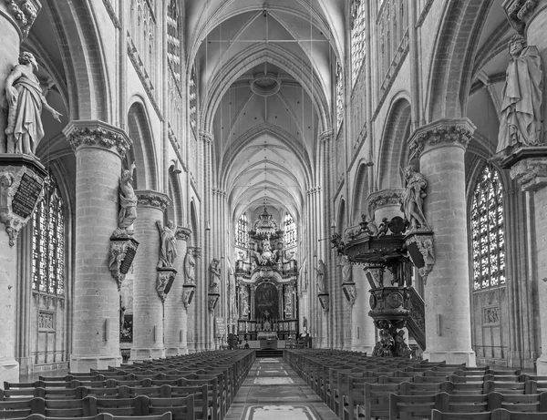 Mechelen, België - 14 juni 2014: de kerk onze lieve vrouw over de Dijle. — Stockfoto