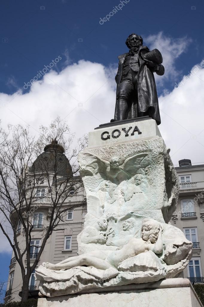 Madrid - Goya memorial by Museo Nacional del Prado