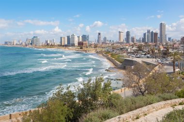 TEL AVIV, ISRAEL - MARCH 2, 2015: The outlook to waterfront and town from old Jaffa