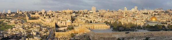 Jérusalem - Le panorama du Mont des Oliviers à la vieille ville — Photo