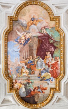 Roma, İtalya - 26 Mart 2015: Vincoli'deki Chiesa di San Pietro kilisesinin kasasında Giovanbattista Parodi'nin 