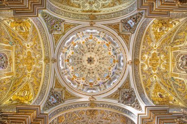 Granada, İspanya - 29 Mayıs 2015: Kilise tavan ve cupolas, Nuestra Senora de las Angustias.