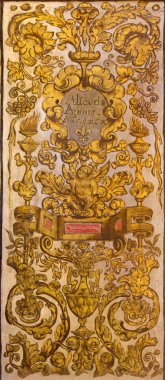 Granada, İspanya - 29 Mayıs 2015: Barok dekorasyon fresco Iglesia de San Anton.