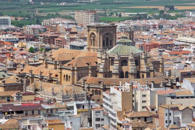 Granada - Alhambra kale Katedrali'nin beldesi üzerinden outlook.