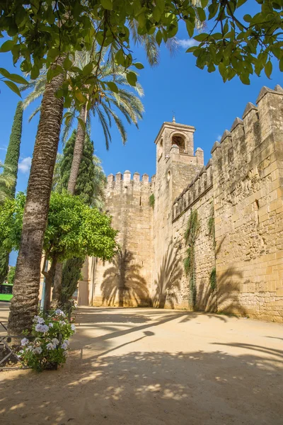 Cordoba - The walls of palace Alcazar de los Reyes Cristianos. — Stock Photo, Image