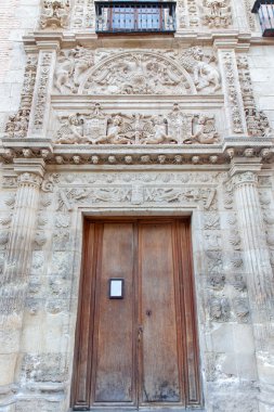GRANADA, SPAIN - MAY 31, 2015: The renaissance portal of Casa de Castril by Sebastian de Alcantara from year 1539.