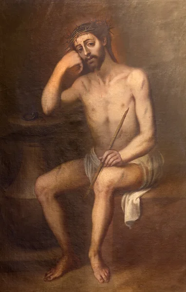 GRANADA, ESPANHA - MAIO 30, 2015: A pintura de Jesus Cristo torturado na igreja Iglesia del Sagrario por artista desconhecido . — Fotografia de Stock