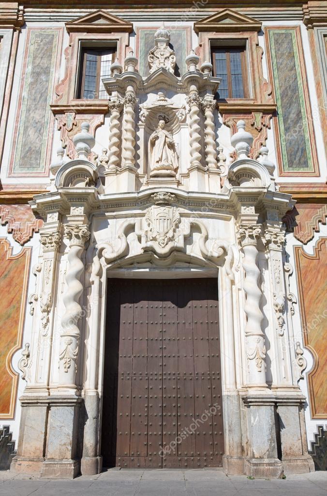 Cordoba - The baroque portal of church Convento de la Merced  (1716 - 1745)