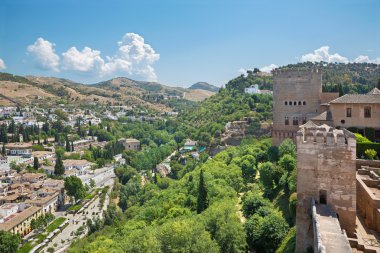 Granada - Alhambra kale Albayzin semtinden üzerinden outlook.