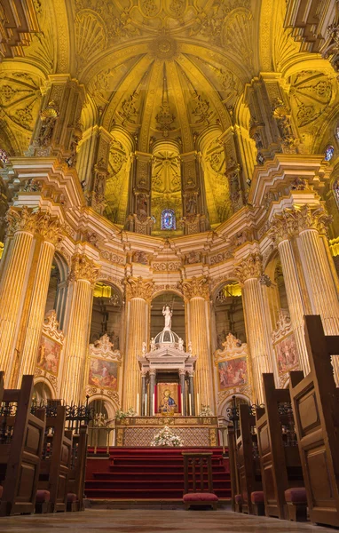 MALAGA, SPAIN - MAY 31, 2015: The renaissance presbytery of Cathedral. — Stock fotografie