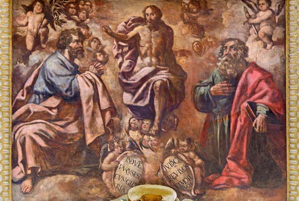 CORDOBA, SPAIN - MAY 26, 2015: The fresco of Transfiguration of the Lord from 17. cent. by Cristobal Vela and Juan Luis Zambrano  in church Iglesia de San Augustin.. — Stockfoto