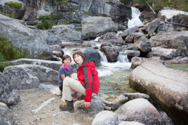 High Tatras - Studenovodske waterfalls and young girls