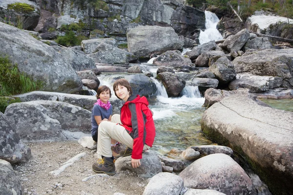 High Tatras - Studenovodske waterfalls and young girls