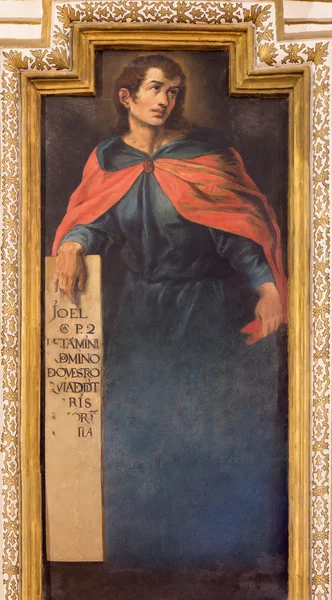 CORDOBA, SPAIN - MAY 27, 2015: The fresco of prophet Joel from 17. cent. by Cristobal Vela and Juan Luis Zambrano  in church Iglesia de San Augustin. — Φωτογραφία Αρχείου