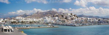 CHORA, GREECE - OCTOBER 6, 2015: The panorama of the town Chora (Hora) on the Naxos island in the Aegean Sea.