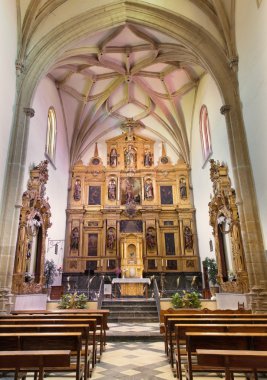 CORDOBA, SPAIN - MAY 26, 2015: The presbytery of church of monastery Convento Santa Marta  by Andres Ocampo and painter Baltasar del Aguila from 16. cent.