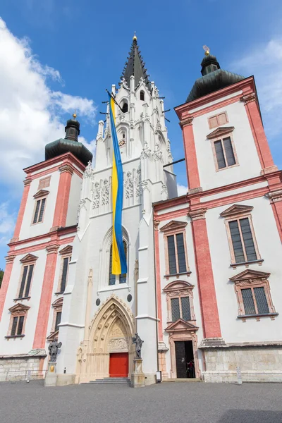 Mariazell - The portal of Basilica of the Birth of the Virgin Mary - holy shrine from east Austria — Stock Photo, Image