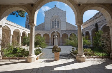 JERUSALEM, ISRAEL - MARCH 5, 2015: The atrium of st. Stephens church