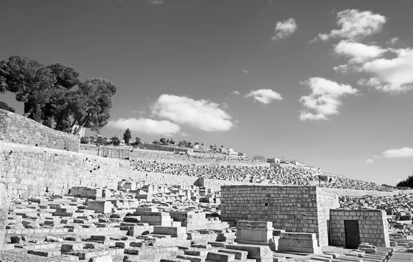 Jeruzalem - de Joodse begraafplaats op de Olijfberg. — Stockfoto