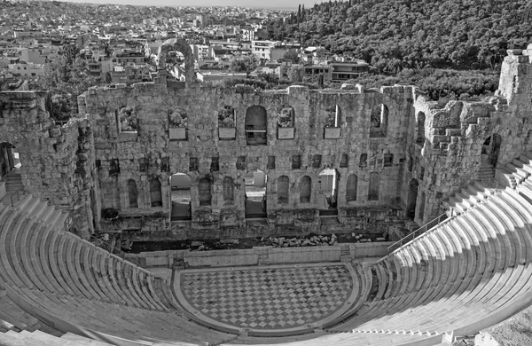 Atina - Herodes Atticus Odeon veya Herodeon Acropolis sabah ışık altında. — Stok fotoğraf